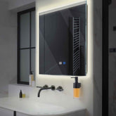 LED Spiegel Quadratisch | Touch-Schalter | Anti-Beschlag-Funktion | Neutralweißes Licht - Reyze Seria Edge Model 5